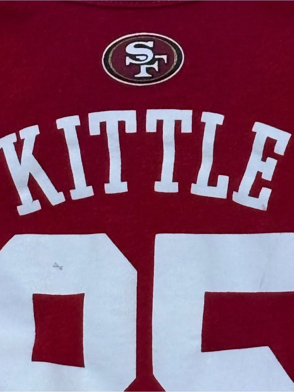 NFL San Francisco 49ers Red Baby One-Piece Bodysuit - Kittle 85 Sz 3/6 M